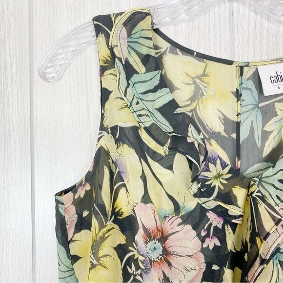 Cabi | Osaka Nights Floral Ruffle Blouse Size Small - Picture 6 of 12